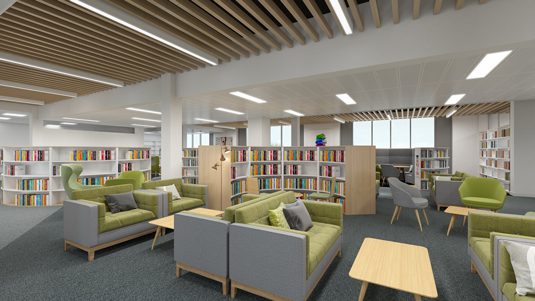 Modern library seating