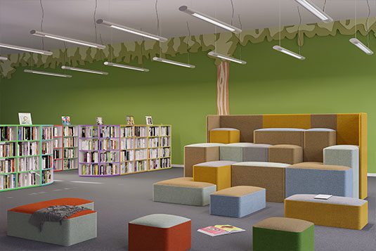 Modern library furniture